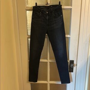 AG Adriano Goldschmied Dark Wash Farrah Skinny Ankle Jeans 29R